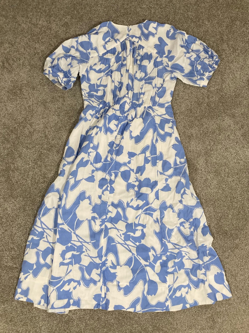 ME+EM 🤍Cheesecloth Tulip Flower Print Midi Dress - Picture 14 of 15